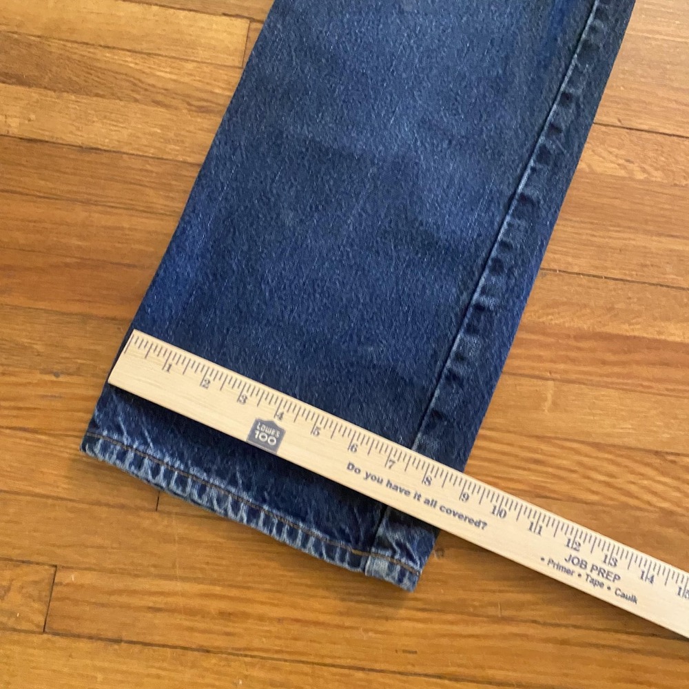 Dickies Jeans Mens 38x34 Blue Denim Straight Leg Workwear 5 Pocket Zip Fly Faded - Picture 9 of 15